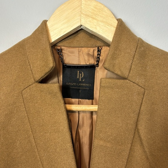 David Lawrence Tan / Camel Wool Blend Coat XS (6) - Picture 2 of 6